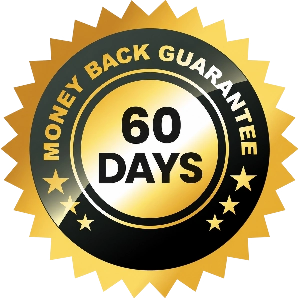 Lungora 60 day money back guarantee badge
